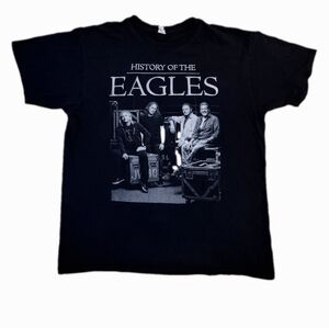 History of The Eagles 2013 Band Tour Shirt Men Size Large Black Short Sleeve